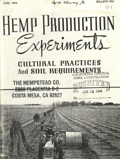 Hemp Production Experiments